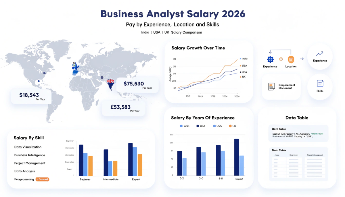 Business Analyst Salary in 2026: Pay by Experience, Location and Industry