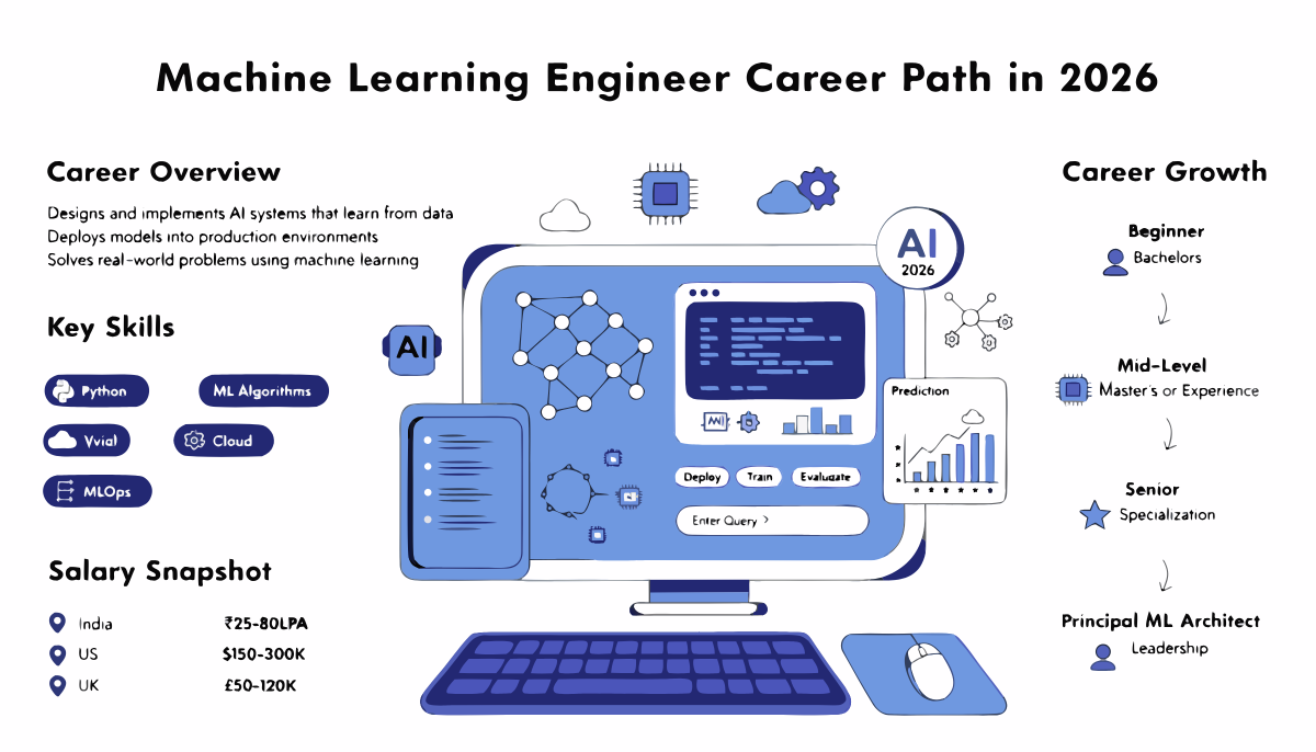 Machine Learning Engineer Career in 2026:Skills, Salary and How to Start